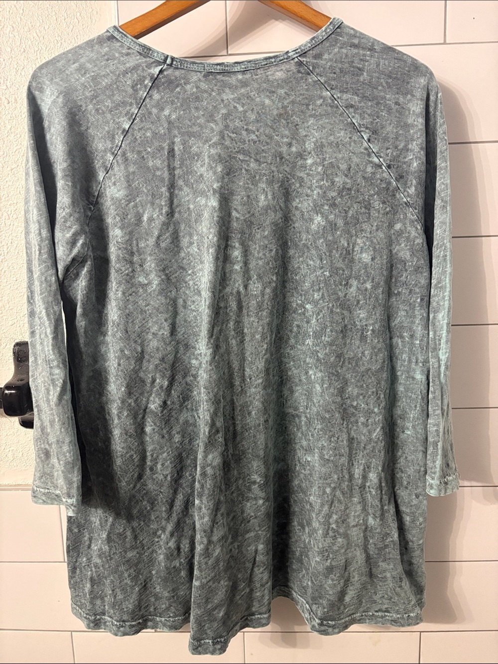 Jess & Jane Washed Blue Floral Pocket Pullover - Picture 3 of 4